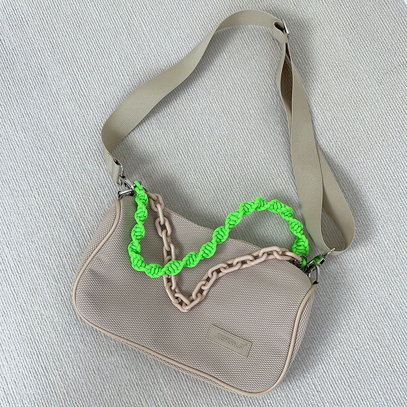 Macaron Female Fashion Grid Chain Large Shoulder Bags