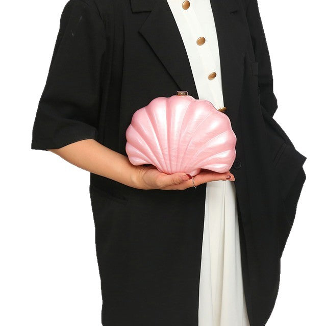 Acrylic Flower Shell Dinner Box Portable Women's Shoulder Bag