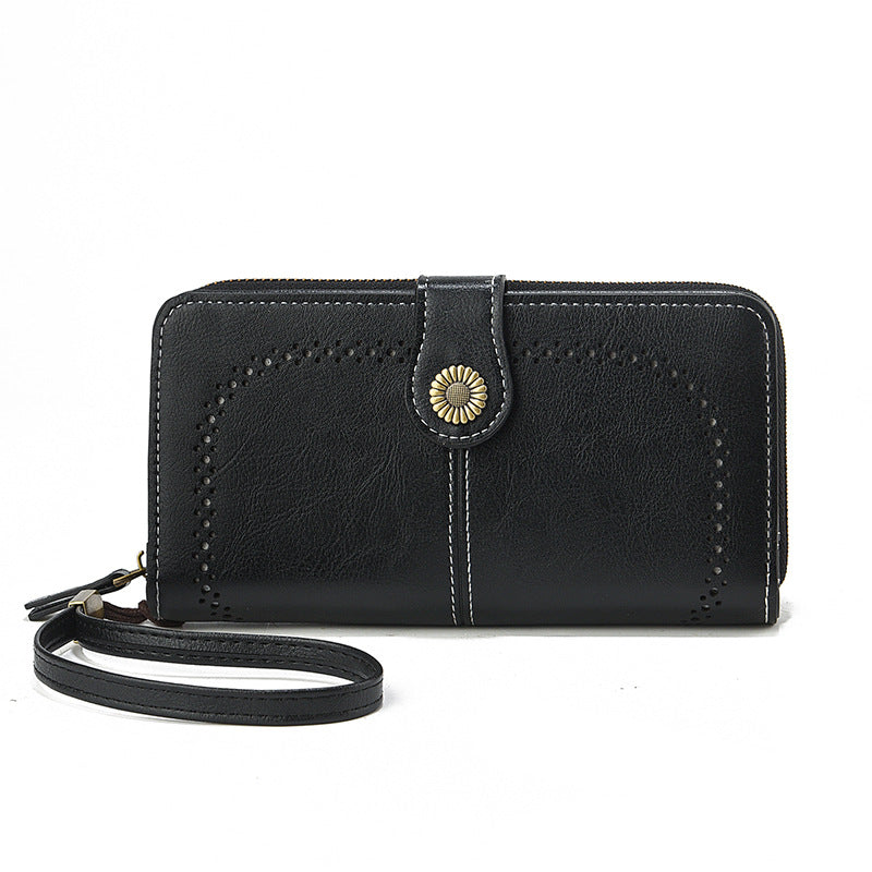Comfortable Charming Hollow Long Zipper Lady's Handbags