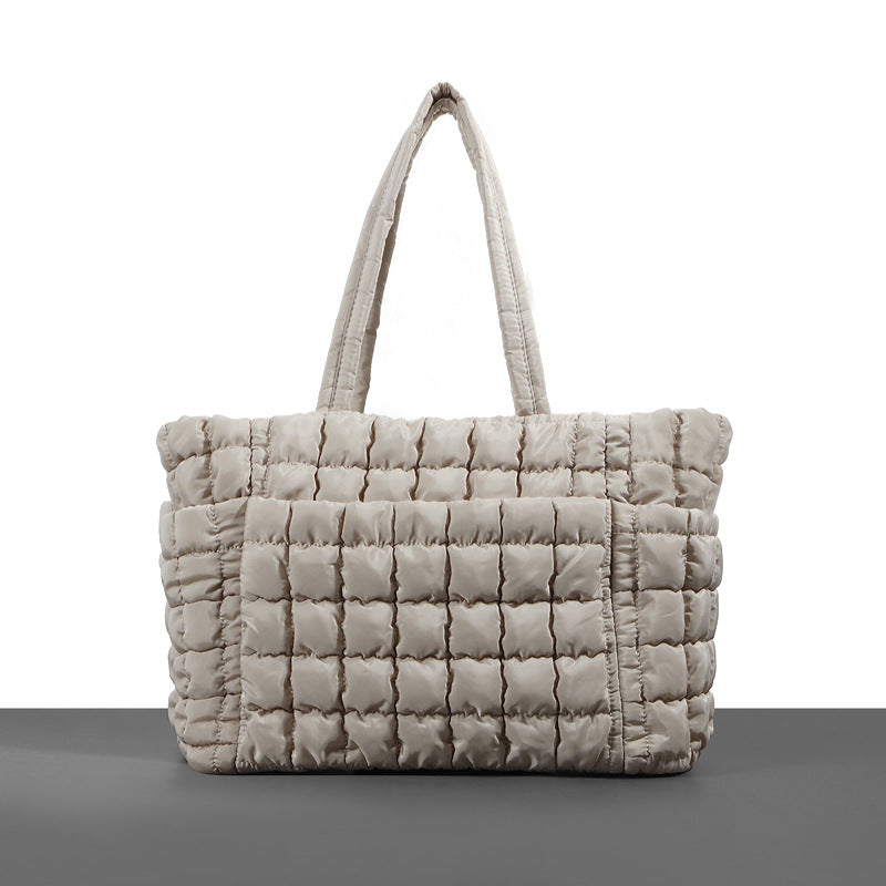 Women's High Quality Fluffy Portable Quilted Sponge Laptop Bags