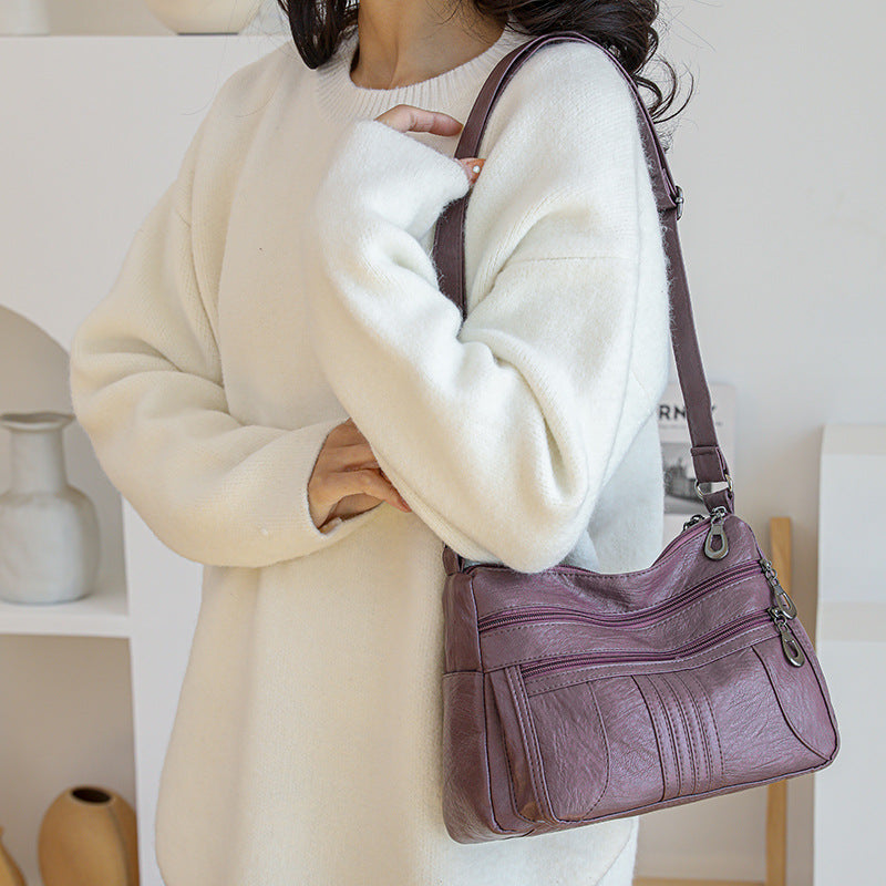 Women's Leather Large Capacity Fashion Simple Classy Women's Messenger Bag
