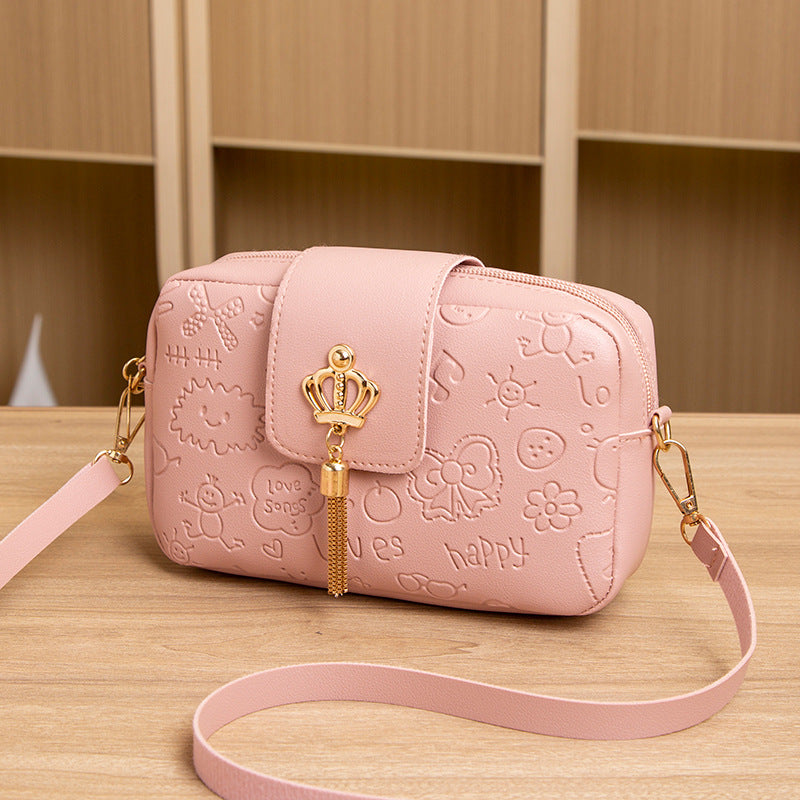 Women's Printed Fresh Sweet Korean Style Fashion Women's Messenger Bag