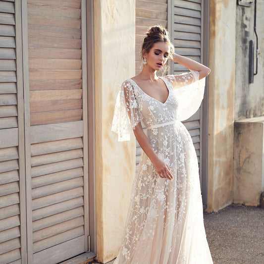 Trendy Autumn Dress Sexy Lace Backless Dresses