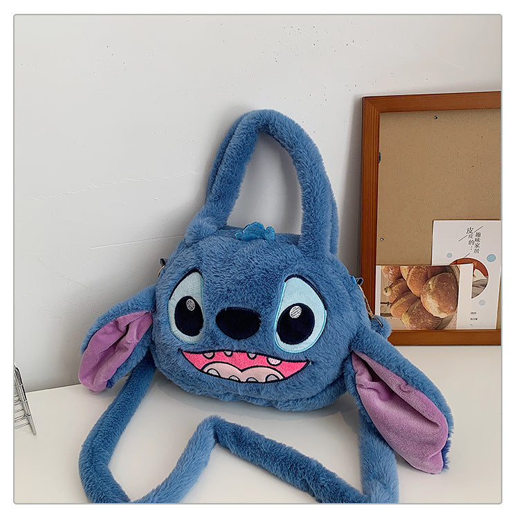 High Plush Cartoon Cute Toothless Big Head Women's Messenger Bag