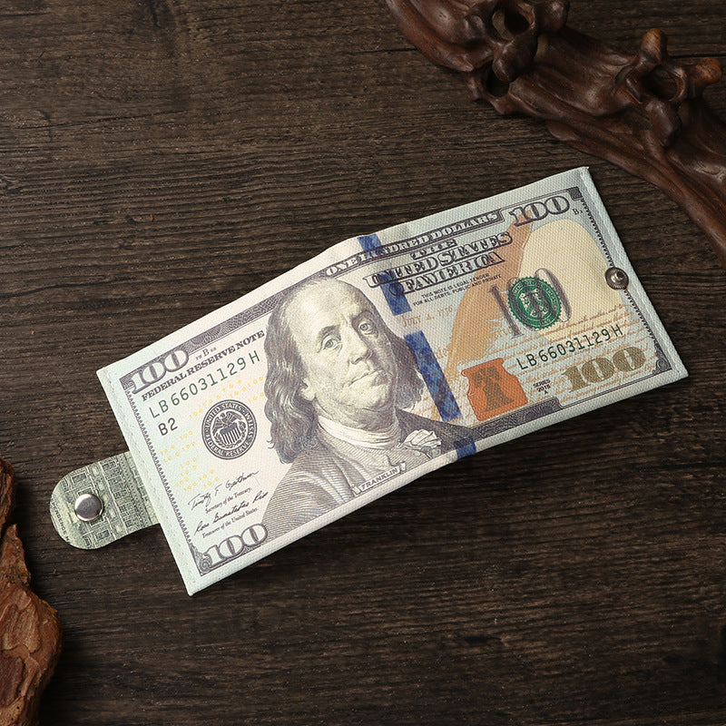 Men's Canvas Money Printing Creative Gift Card Holder