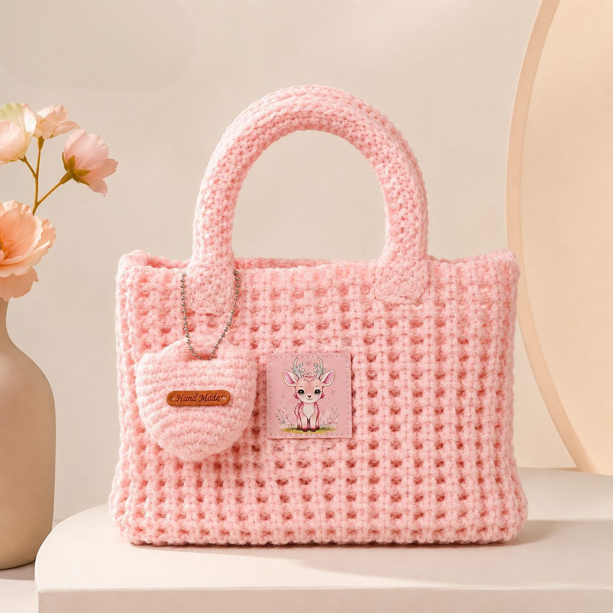 Women's Underarm Retro Handmade Cotton Braided Lightweight Handbags
