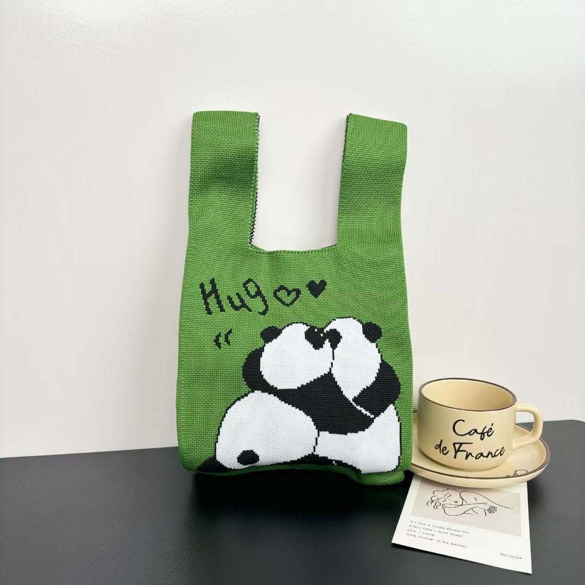 Women's Cute Panda Knitted Gift Niche High-grade Women's Handbag