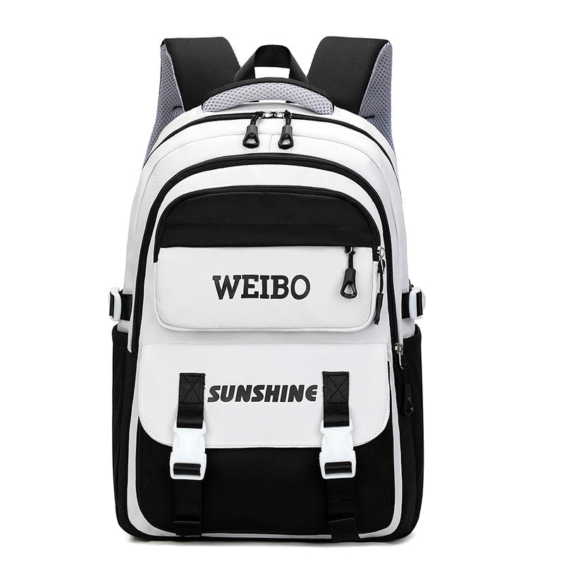 National Fashion Junior High Simple Trendy Large Middle School Students' Schoolbags