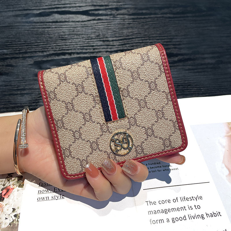 Women's Short Leather Lightweight Mini License Ladies Wallet