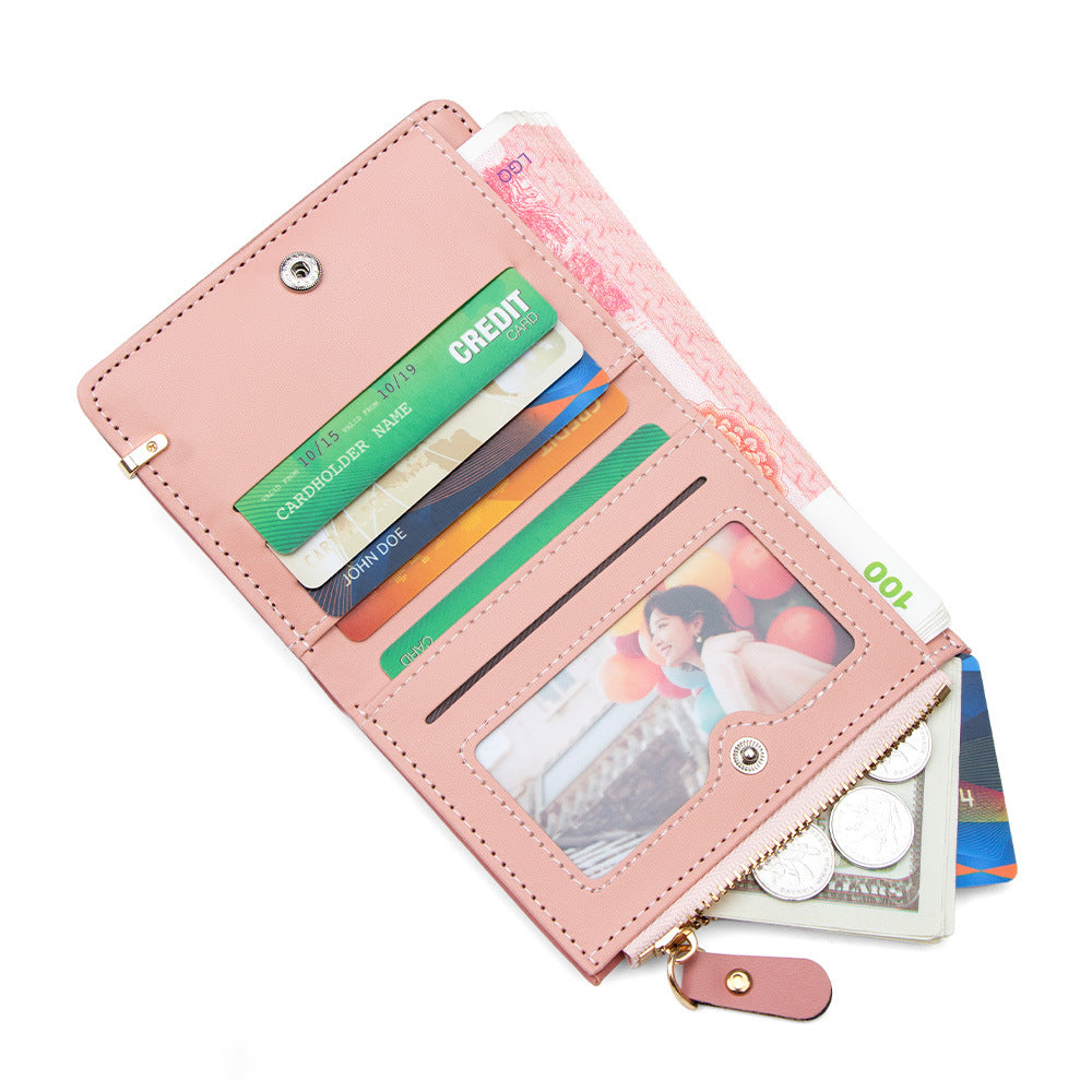 Women's Short Fashion Zipper Korean Simple Multi Ladies Wallet