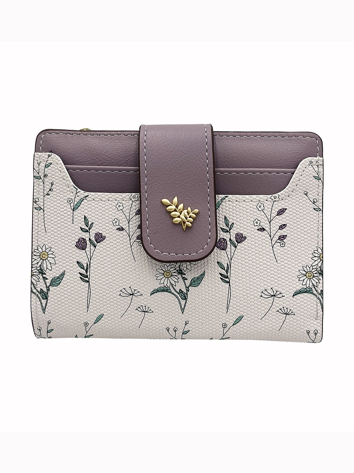 Women's Short Korean Style Printed Zipper Hasp Folding Bags