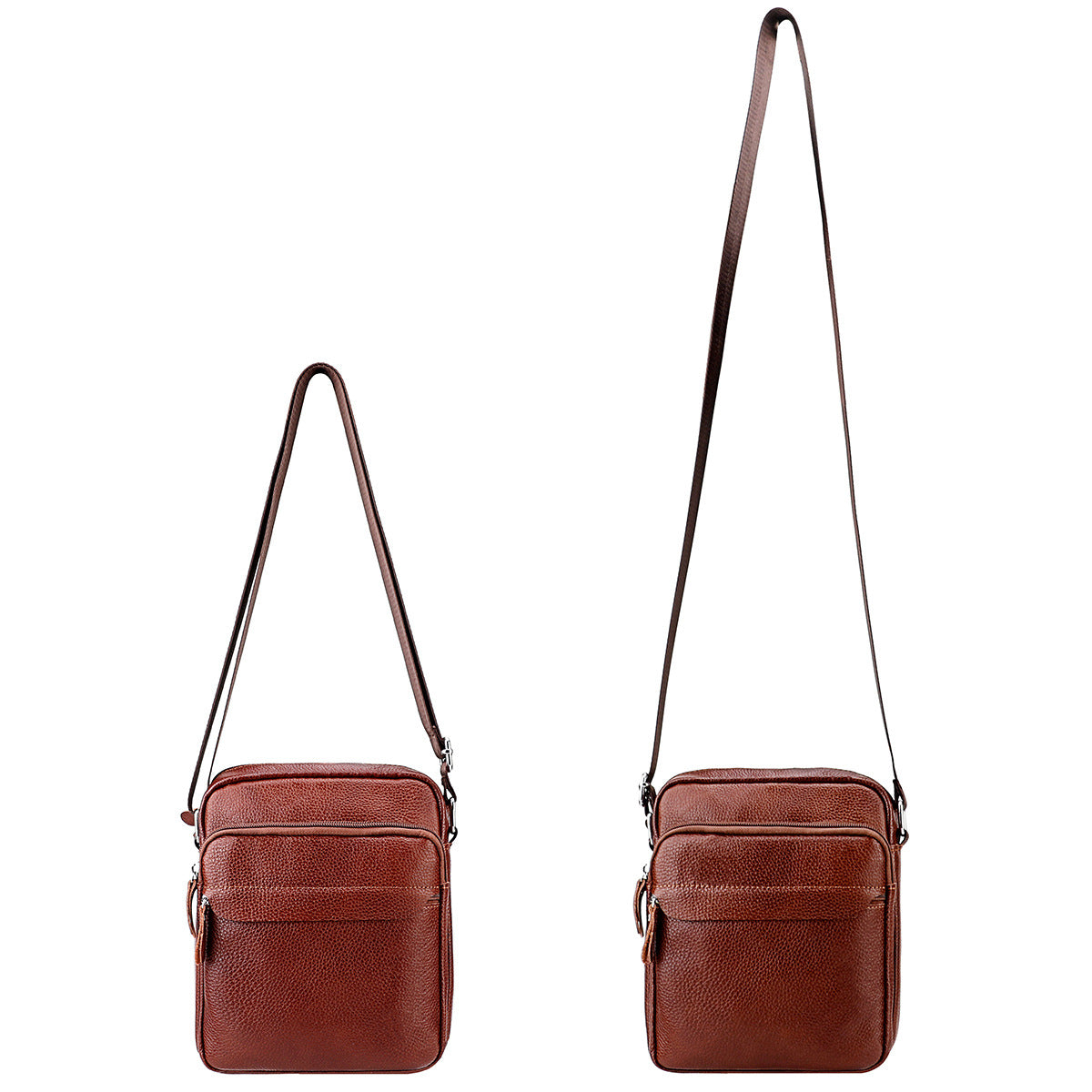 Men's Layer Cowhide Leather Daily Simple Trendy Lightweight Men's Messenger Bags