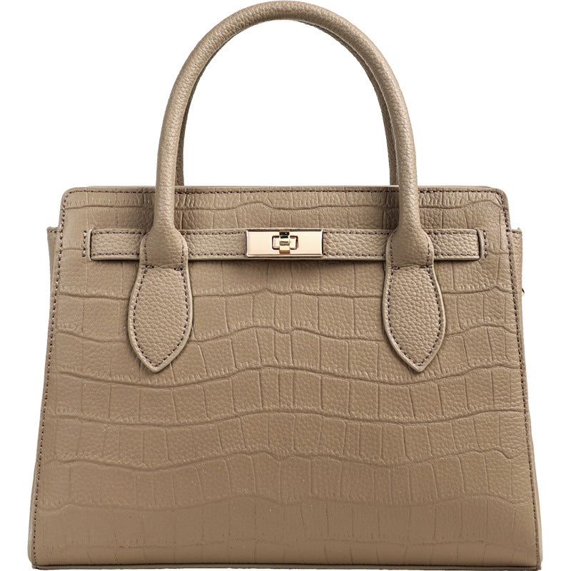 Women's Leather Large Capacity Cowhide Classy Mom Women's Messenger Bag