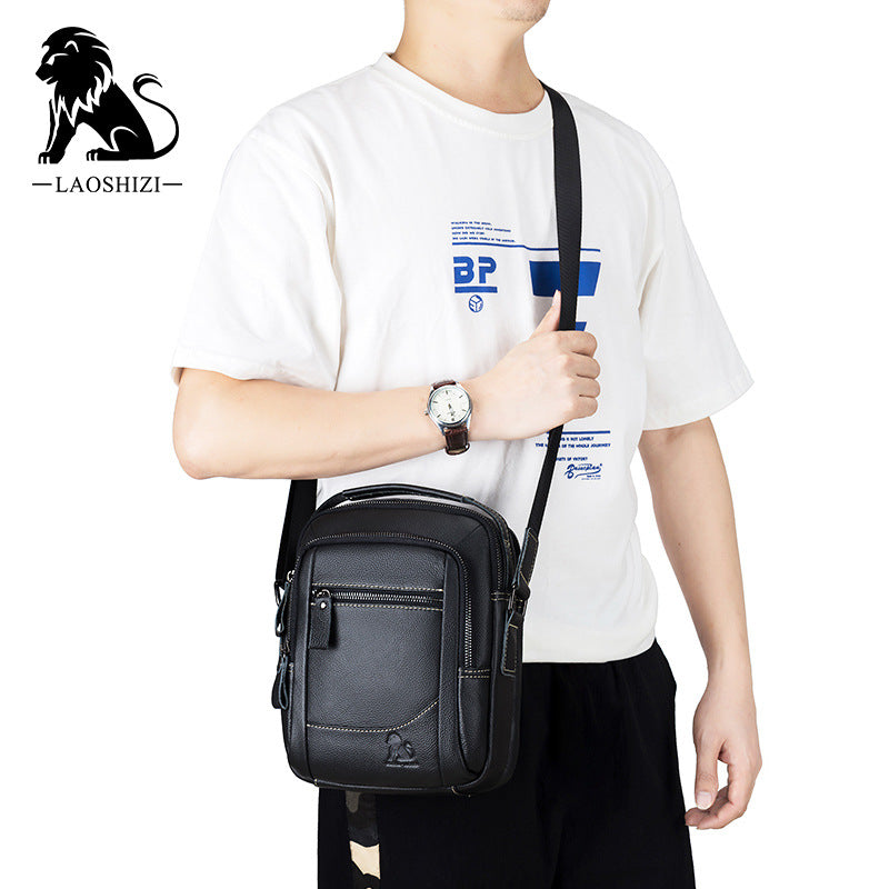 Men's Cowhide Genuine Leather Fashion Large Capacity Men's Shoulder Bags