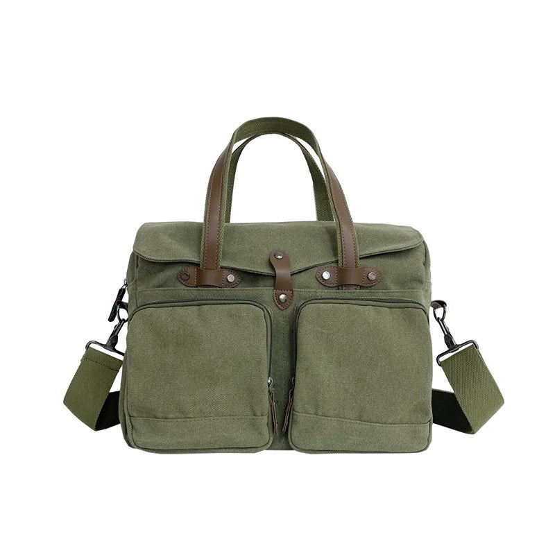 Men's Large Capacity Canvas College Style Trendy Men's Messenger Bags