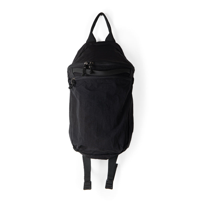 Nylon Cloth Waterproof Rucksack Simple Large Capacity Pleated Backpacks