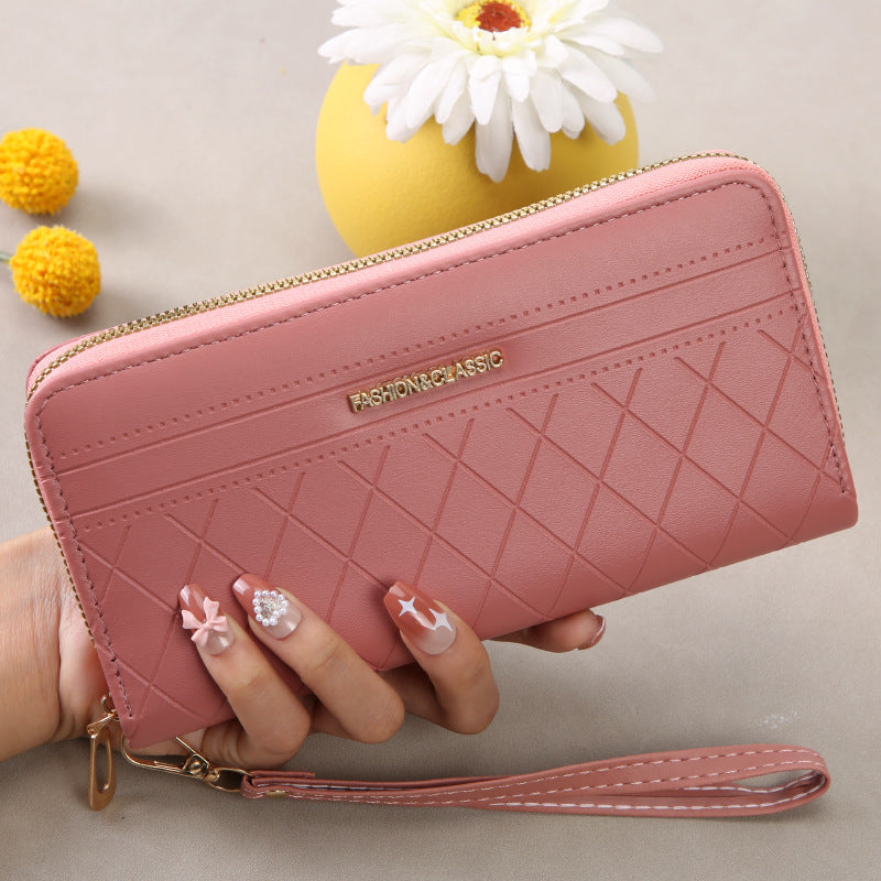 Women's Style Long Large Capacity Plaid Clutch Korean Ladies Wallet