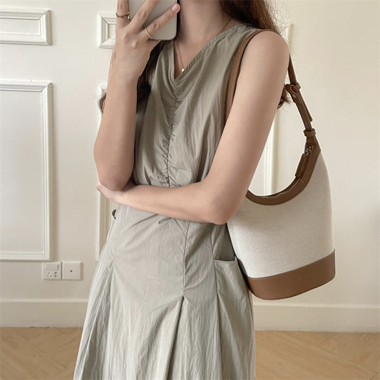 Women's Korean Style Canvas Large Capacity Simple Shoulder Bags