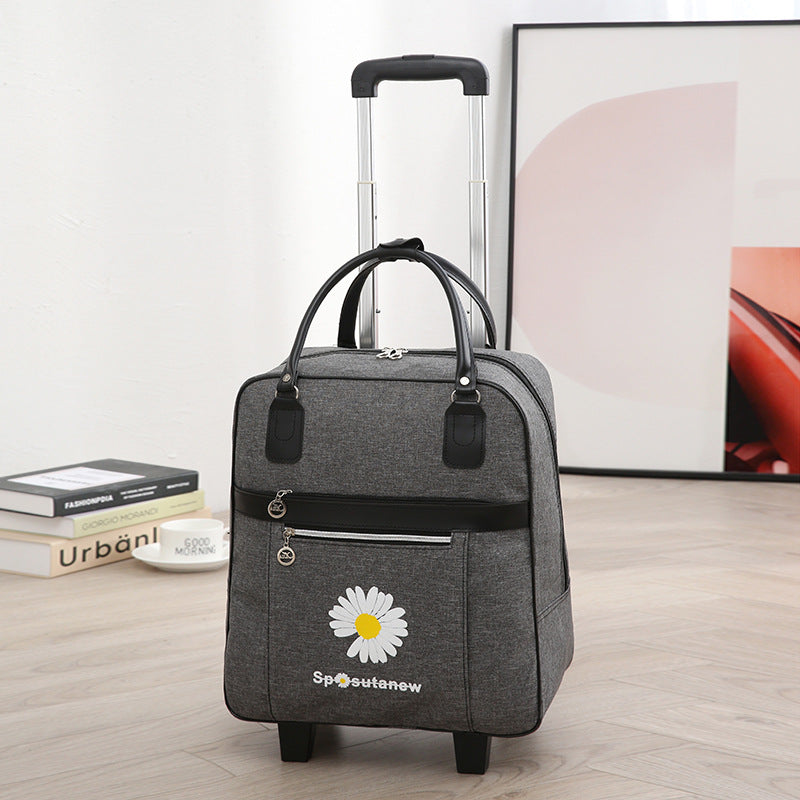 Women's Capacity Canvas Valise Fashion Portable Korean Travel Bags