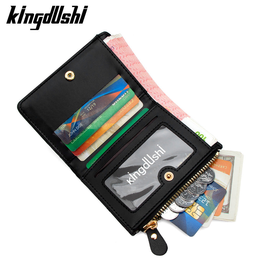 Women's Vintage Stone Pattern Multiple Slots Side Zipper Purses