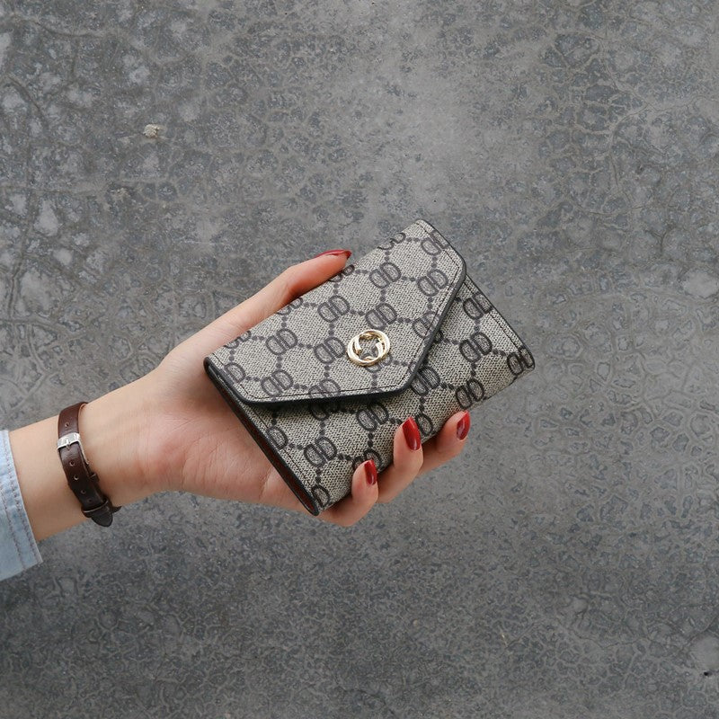 Stylish Women's Simple Short Three-fold Trend Purses