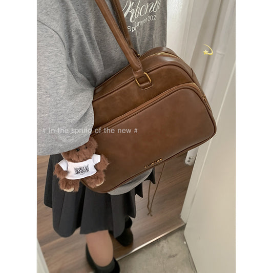 Women's Autumn Retro Portable Bowling Simple Niche Underarm Armpit Bags