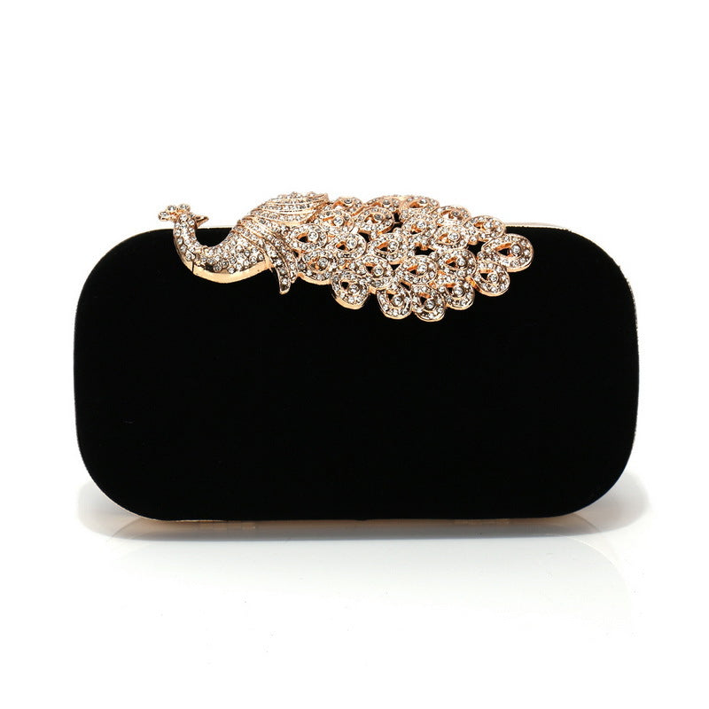 Women's Luxury Peacock Diamond Dinner Banquet All Evening Bags