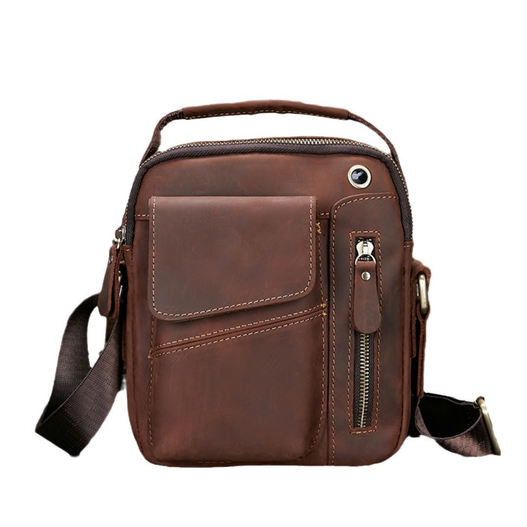 Men's Crazy Horse First Layer Cowhide Leisure Men's Messenger Bags