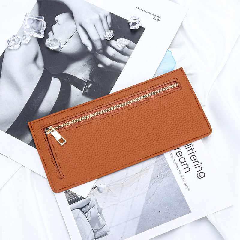 Women's Long Full First Layer Cowhide Genuine Ladies Wallet