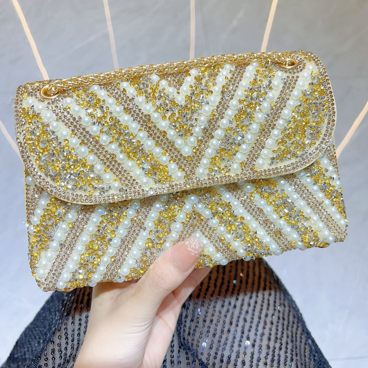 Full Diamond Clutch High-grade Banquet Underarm Handbags