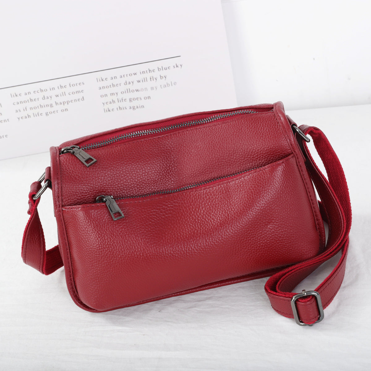 Women's First Layer Leather Large Capacity Beauty Fashion Simple Practical Soft Bags