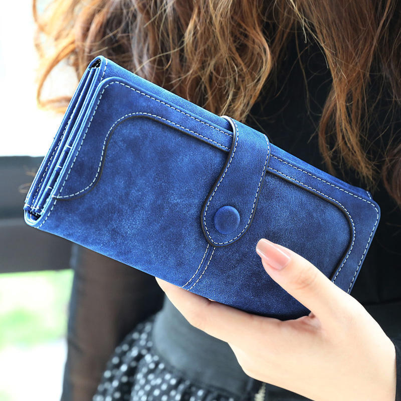 Women's Frosted Vintage Clutch Soft Leather Multifunctional Ladies Wallet