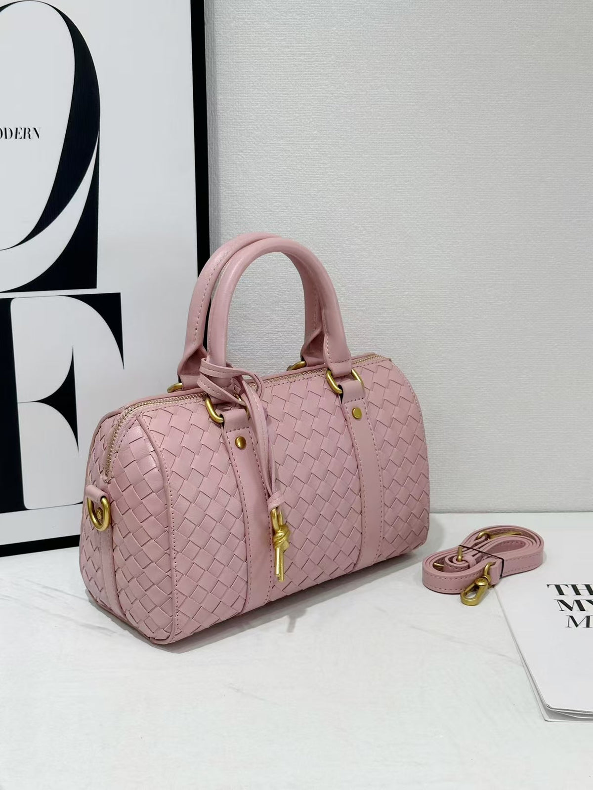 Versatile Women's Large Capacity Hand-woven Business Bags