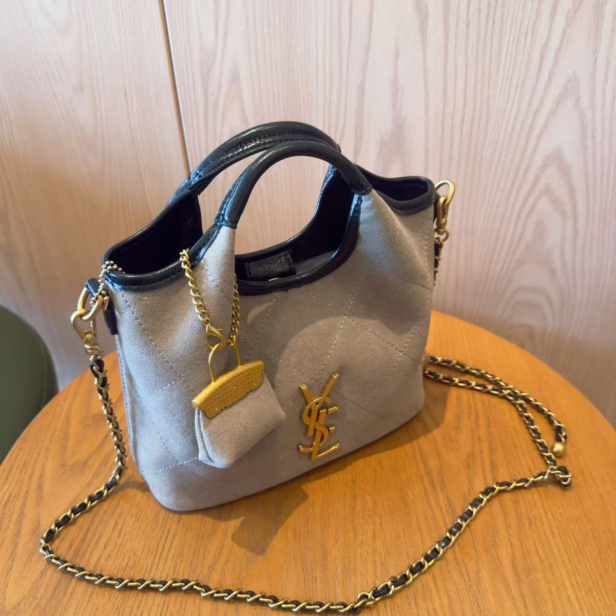 Deerskin Veet Diamond Plaid Classic Style Bags