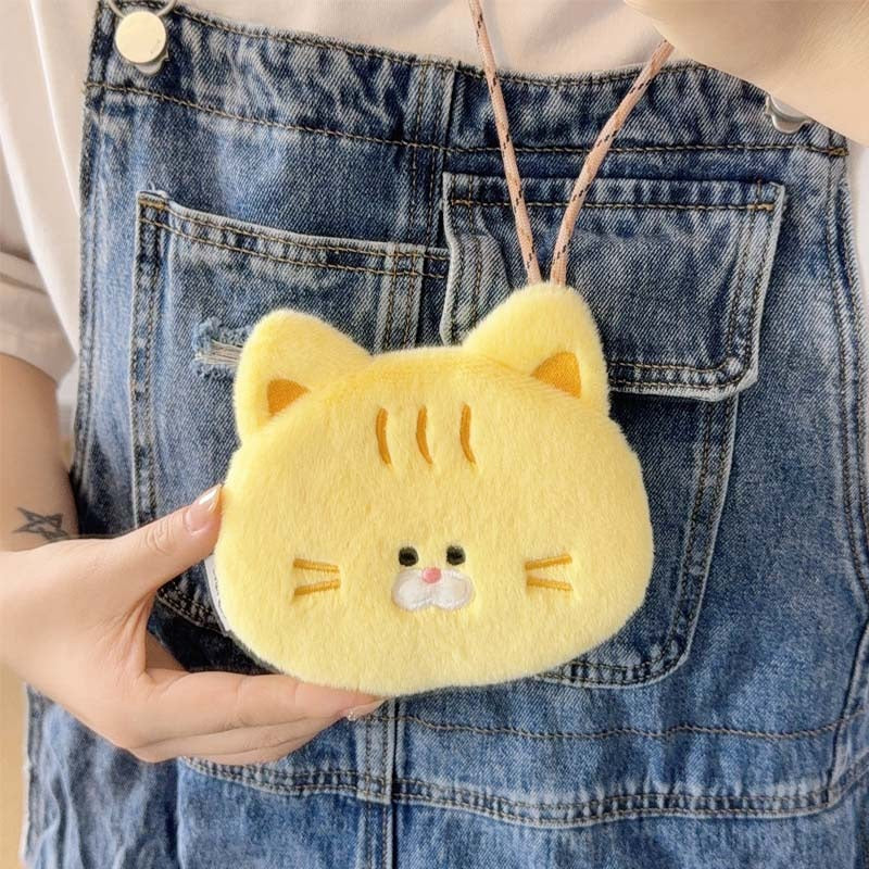 Cartoon Cat Expression Earphone Gifts For Women's Messenger Bag