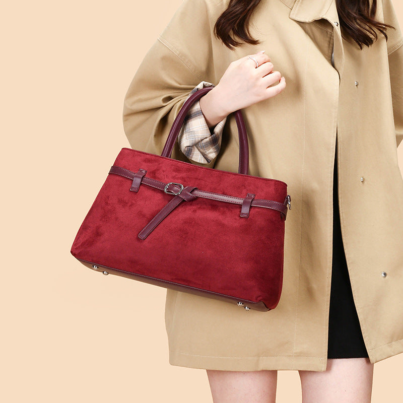 Women's Fashion Frosted Vintage Versatile Large Capacity Shoulder Bags