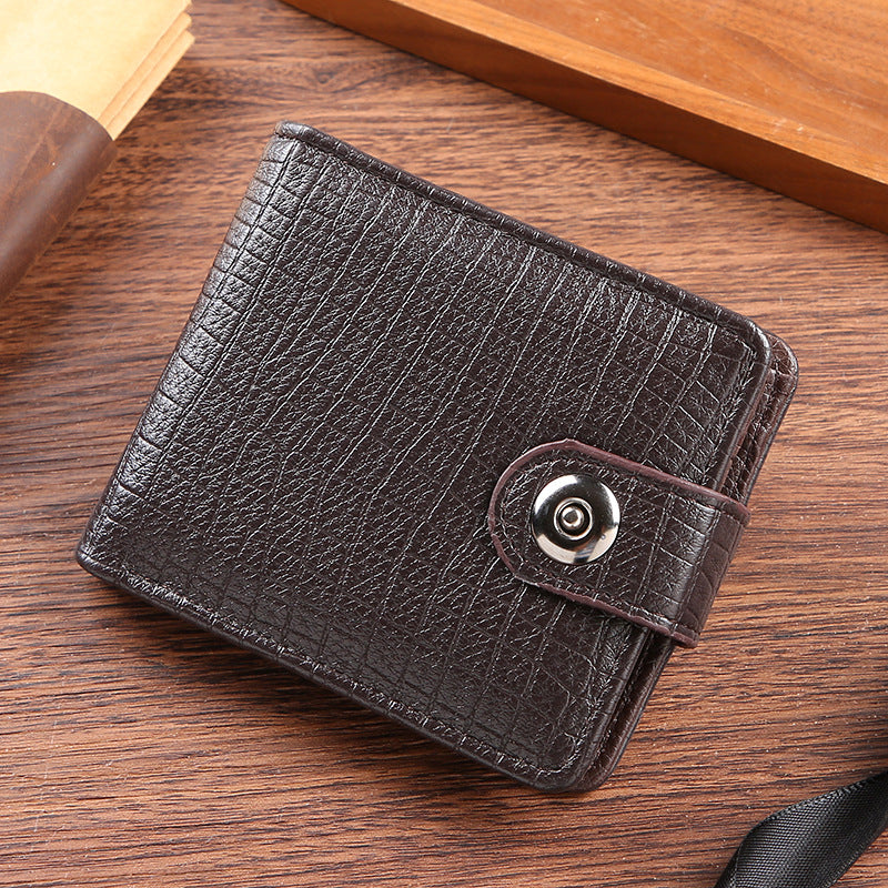 Men's Leather Retro Short Business Fashion Male Coin Purses