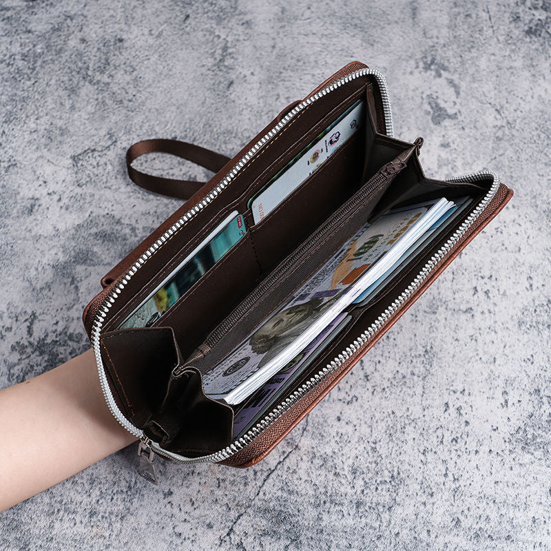 Men's Long Multi Slots Business Zipper Multifunctional Men's Wallet