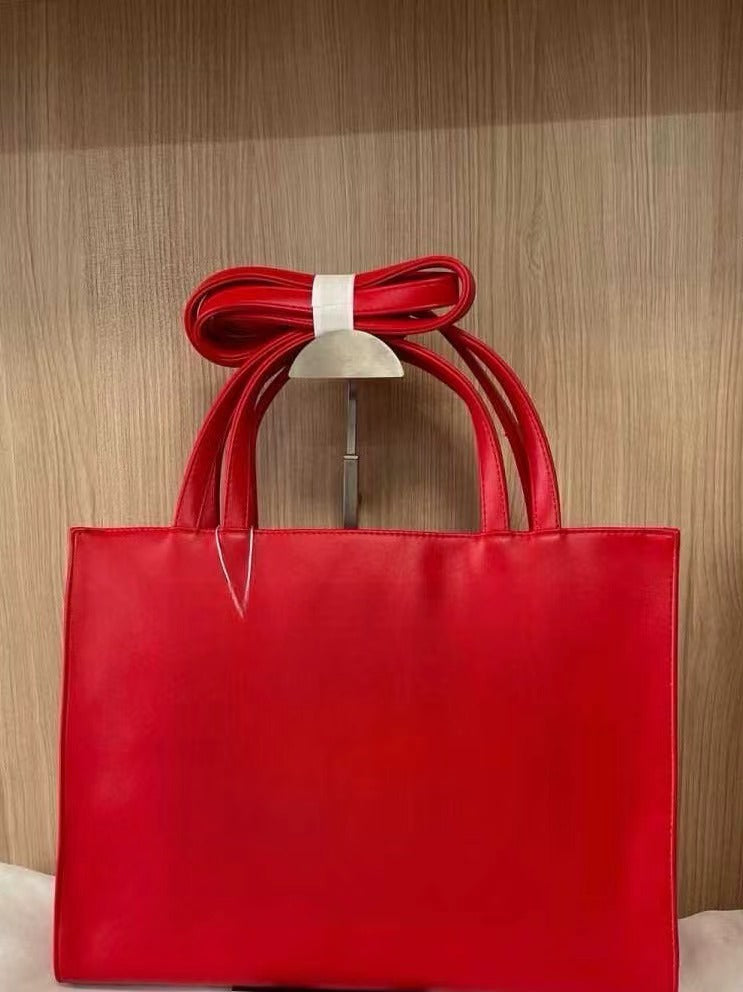 Size Upgraded Fabric Soft Leather Embossed Tote Bags