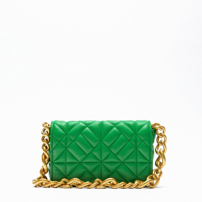 Women's Classic Style Rhombus Chain Oversized Quilted Crossbody Bags