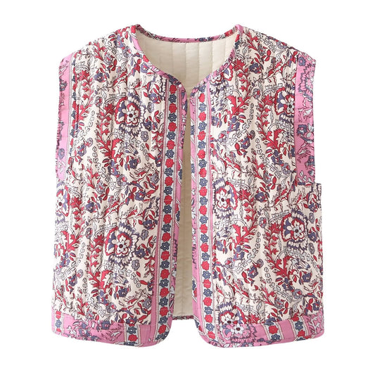 Women's Beautiful Street Fashion Printed Female Vests
