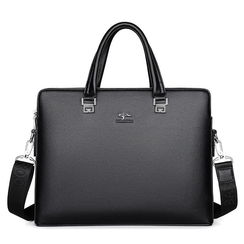 Classic Men's Fashion Soft Trendy Business Men's Handbags