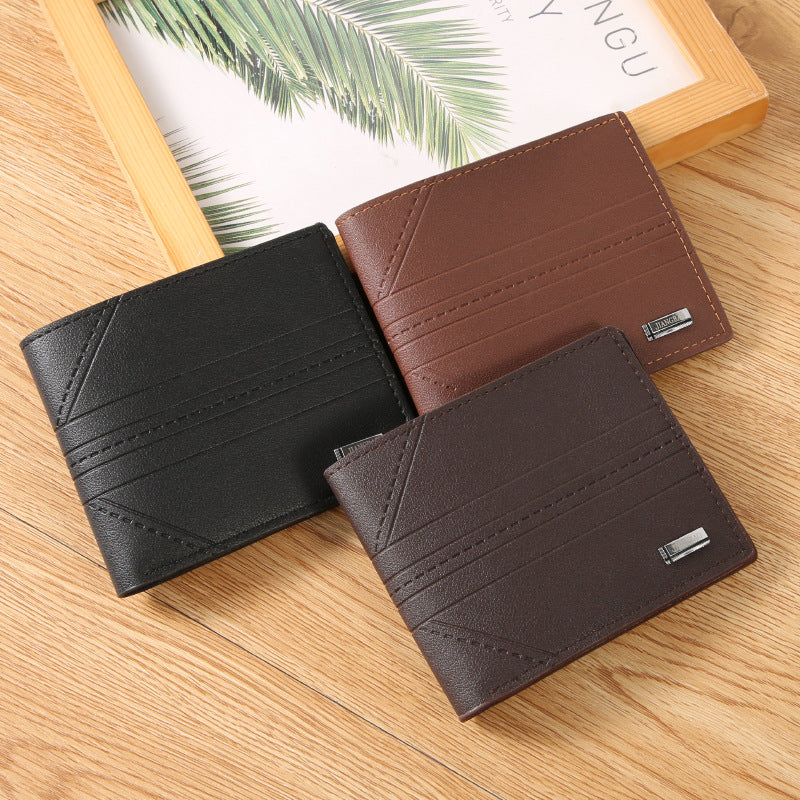 Men's Man's Short Fashion Simple Thin Green Large Men's Wallet