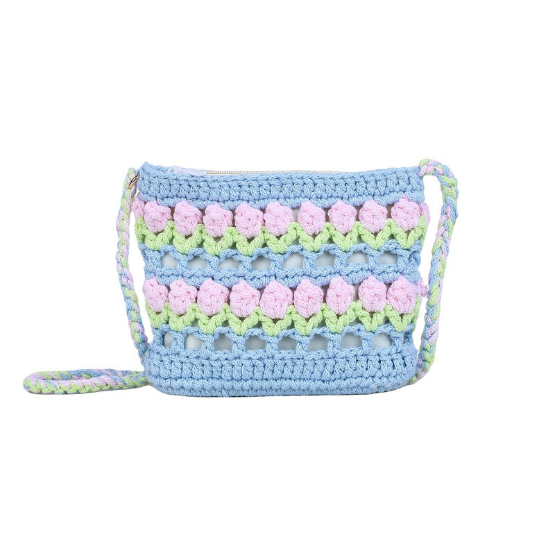 Tulip Hand-woven Material Homemade Summer Dopamine Bags