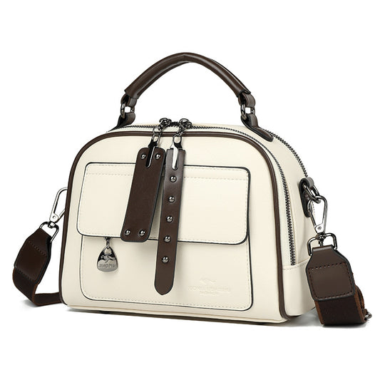 Women's Versatile Mom Large Capacity Soft Leather Shoulder Bags