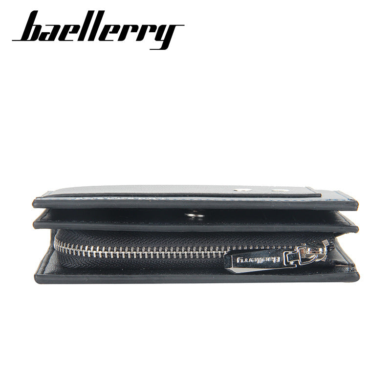 Trendy Men's Zipper Hasp Retro Vertical Purses