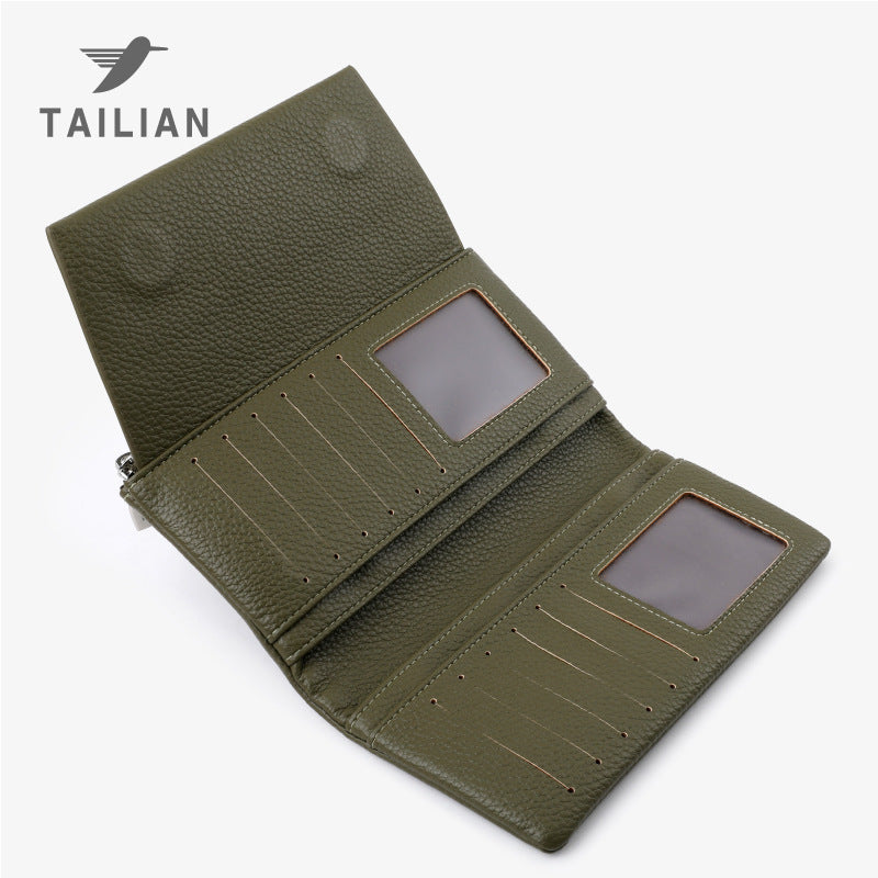 Lychee Pattern Three Fold Long Eastern European Ladies Wallet