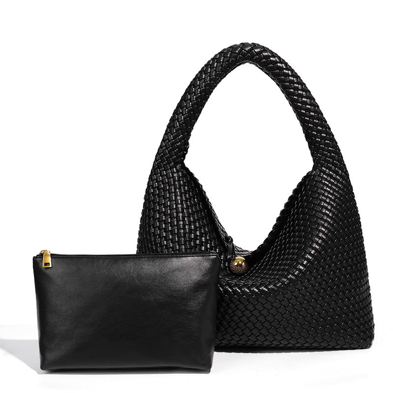 Women's Fashion Golden Ball Handmade Woven Texture Trendy Niche Bags