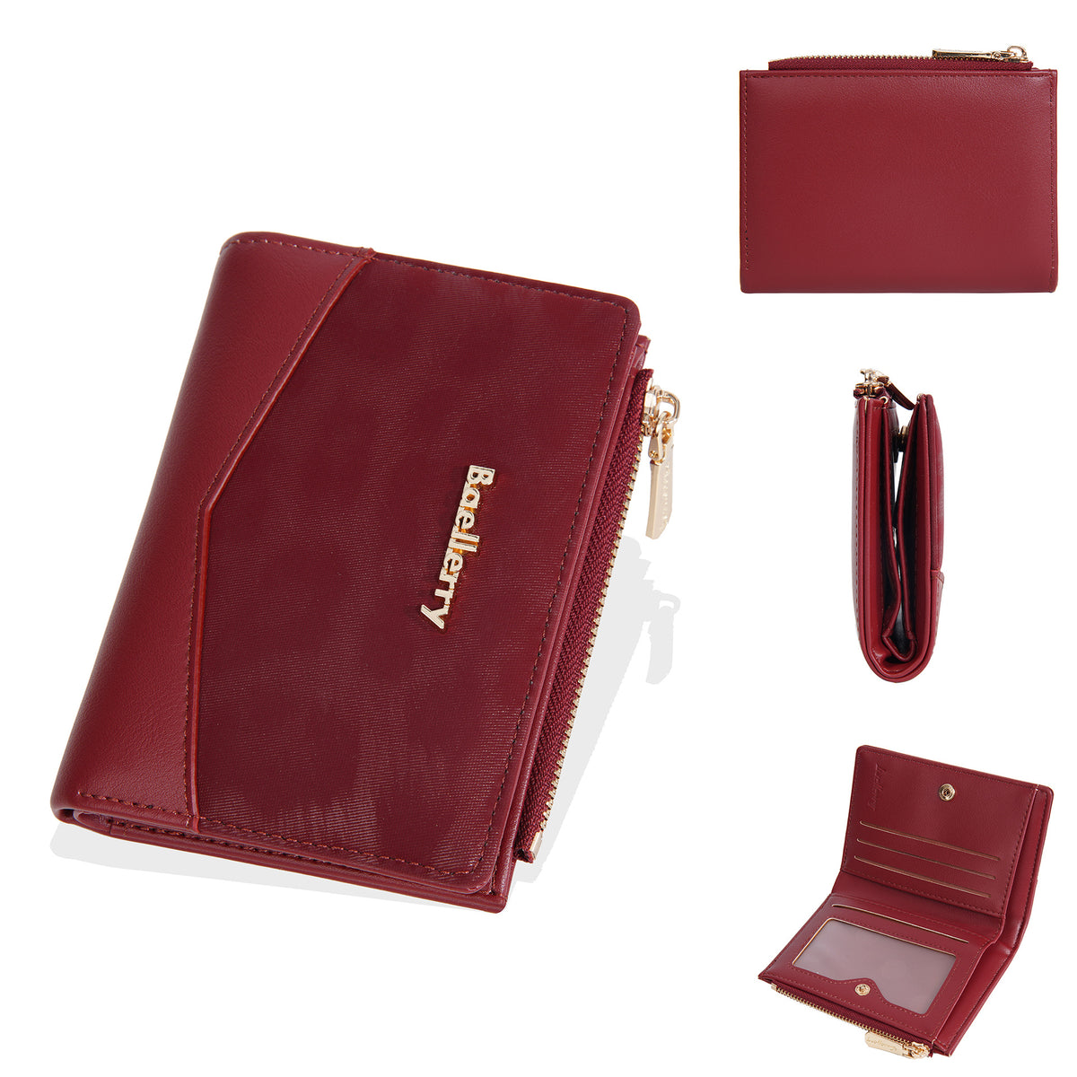Women's Short Simple Multiple Slots Two Fold Ladies Wallet