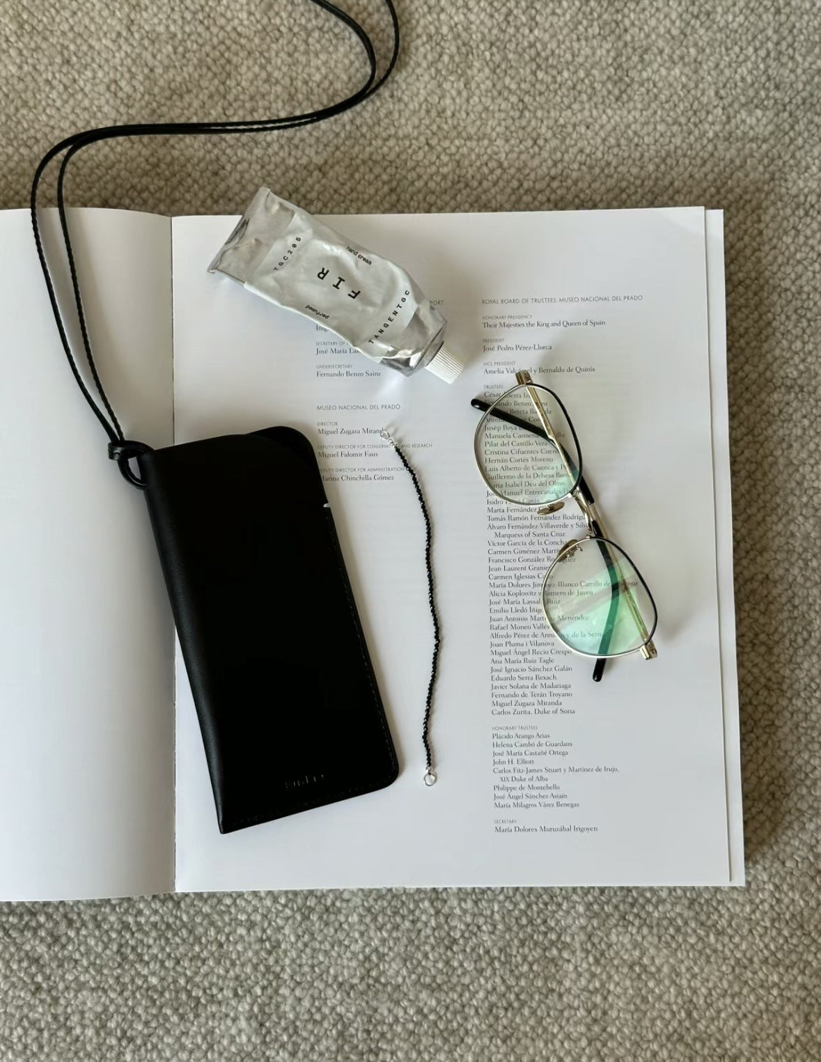 Leather Lanyard Glasses French Sunglasses Halter Small Square Bags